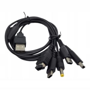 Kabel USB 5 in 1 ładowarka Nintendo WII U DS 2DS 3DS NDSi NDSL GBA SP PSP